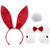 SATINIOR Bunny Costume Set Rabbit Ear Headband Collar Bow Tie