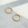 24K Gold Plated On 925 Sterling Silver Facet Hoop Earrings