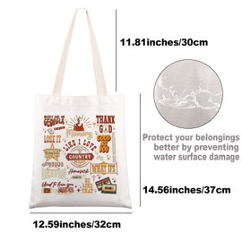 JNIAP Country Music Tote Bag Country Music Gifts Country Singer Shoulder Bag Country Singer Merchandise, Memory Tb, Large