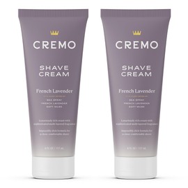 Cremo Womens Shaving Cream Sensitive Skin, Moisturizing, French Lavender, Ultra-Slick Shave Cream for Women, Fights Nicks, Cuts and Razor Burn, 6 Fl Oz (Pack of 2)