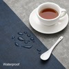 Chitomars Modern Faux Leather Table Runner, Double-Sided, Non-Slip, Heat Resistant,