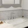 Lovdeco Carrara White 1/2" X 12" Marble Pencil Liner Tile,