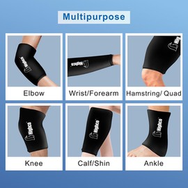 Pack of 1,Elbow Ice Packs Wrap Compression Sleeve for Injuries, Flexible Ice Cold Wrap for Knee, Arm and Calf, Cold Therapy Compression for Shin Splints, Calf Strain,Tennis Elbow,S