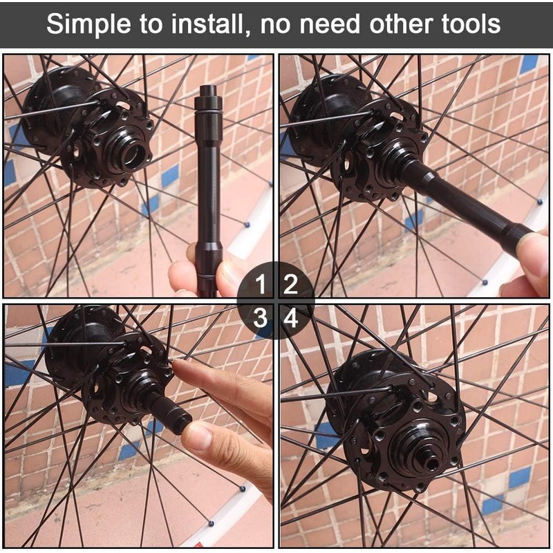 Quick Release Thru Axle Adapter, Bicycle Thru Axle Spit Adapter,