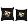 Coughing Cat Funny Cat Meme Graphic Throw Pillow