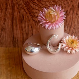 Tuscany Silver Women's Sterling Silver Graduated Curl Electroform Earrings