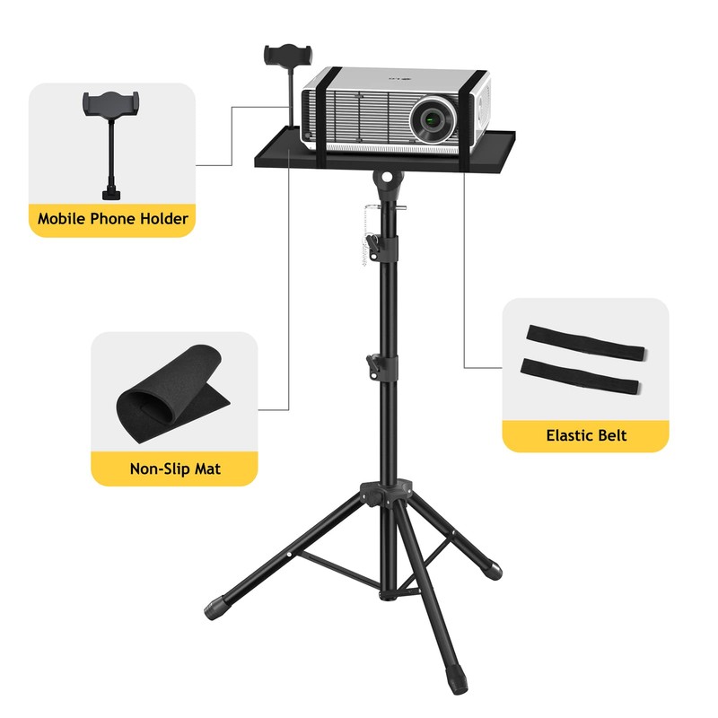 Facilife Projector Stand Tripod - Laptop Tripod Projector Stand Adjustable