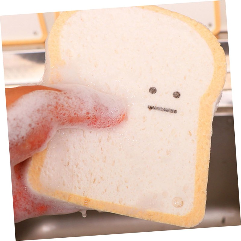 Levemolo 4pcs Compact Scrub Sponges Multi-Function Household Cleaning Sponge for