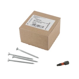Spax 4.5 x 70 Countersunk Screws Full Thread TX20 4CUT with Serrated Edge, T-Star Plus & Spax Bit T-Star plus T20, Wirox - 51 Pieces