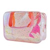RSRSLEII Clear PVC Star Large Cosmetic Bag, Transparent Large Zippered
