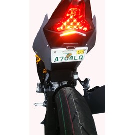 Bikelitez Fender Eliminator fits Kawasaki Ninja 400 2018-2023 SX with rear turn signals and taglight EX400, license plate mount, motorcycle tag mount