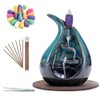 Ceramic Incense Holder Backflow Handcraft Incense Burner with 30 Incense
