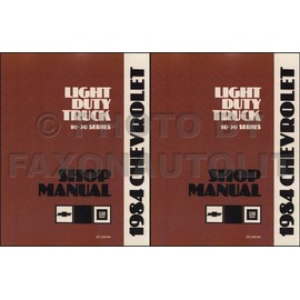 1984 Chevy Truck Repair Shop Manual Original Pickup Blazer Suburban Van FC