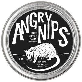 Angry Nips - Sore Nipple Balm, 100% Plant-Based Vegan Breast Cream for Sore, Chapped Nipples, 2oz