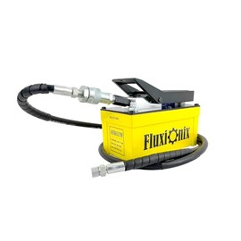 Air Hydraulic Pump 10,000 PSI, 1.7L Reservoir, NPT 1/4" Inlet, NPT 3/8" Oil Outlet, Hydraulic Pump Air Hydraulic Foot Pump with 6.6ft Pipe, Yellow