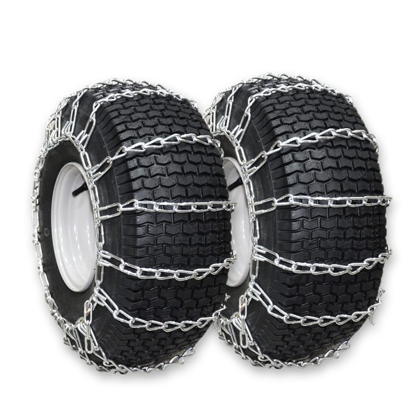 OakTen Set of 2 18x9.5x8 Tire Chains for Lawn Garden