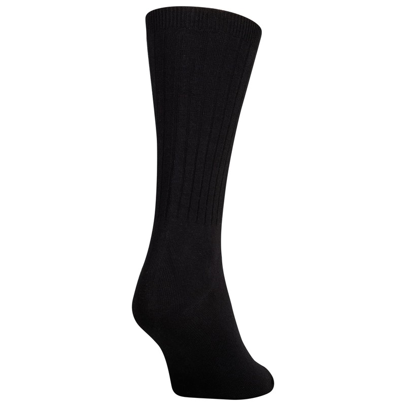Gold Toe Women's 6 Pack Ribbed Crew Socks, Flannel/Chambray/Dark Indigo/Navy/Charcoal/Black,