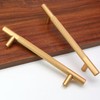 Cjueiom 6 Pack Gold Cupboard Handles - 128mm Hole Center