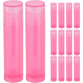 30 Tubos de Bálsamo Labial Rosa de 5g, Rellenable, Material Pe, Embalaje Práctico y Ligero para Uso Personal y DIY de Brillo de Labios