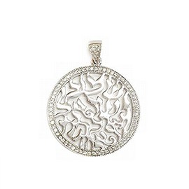 925 Solid Sterling Silver Israel Hebrew Jewish Prayer Star, Circle or Bar Pendant / Charm for Necklace