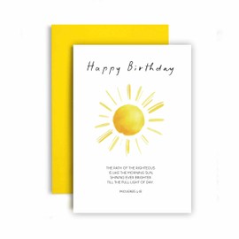 Huxters Religious Bible Birthday Card for Her Women Him Men Proverbs Path of Righteous Sun Brother Son Sister Auntie Daughter Mum Happy BirthdaysHer Women Him Men - 17 by 12cm (Proverbs)