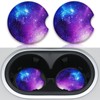 2pcs Car Coasters Absorbent Car Cup Holder Coasters,Nebula Pattern Car