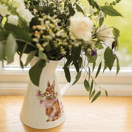 Wrendale Designs by Hannah Dale - Head Clover Heels Rabbit Flower Jug - 170mm by 250mm