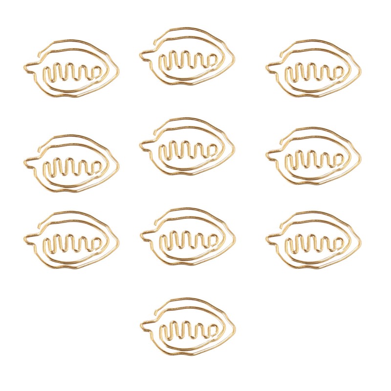 100pcs Special Shape Paper Clips Creatively Cute Plated Metal Bookmark