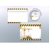 12 Invitation Cards for 5th Children's Birthday Digger Construction Site