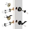 Probrico Front Door Entry Lever Lockset, Single Cylinder Deadbolt Combination
