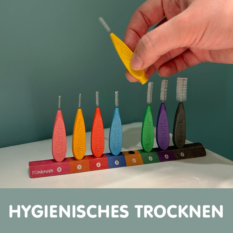 inbrush Premium Interdental Brushes - Set of 8 Mixed Sizes