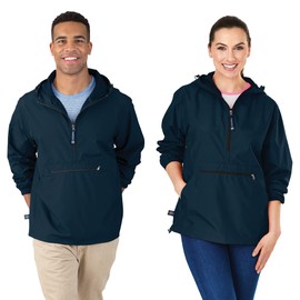 Charles River Apparel Men's Pack-N-Go Windbreaker Pullover, Navy, X-Small