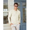 Cotrasen Men's Long Sleeve Polo Sweater Collared Pullover Lightweight Casual
