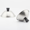 2 PCS Burger Covers Stainless Steel,Small Metal Steaming Cover Grill