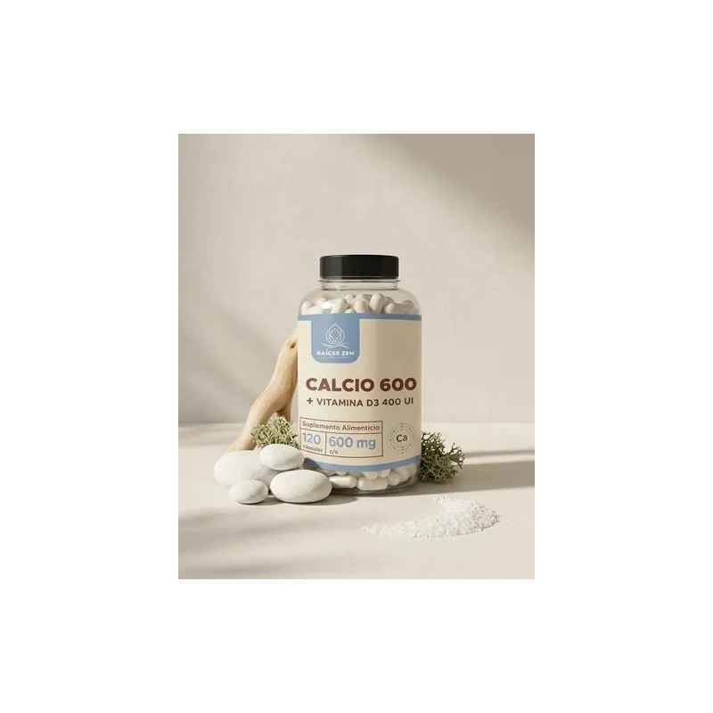 Calcio 600 Mg Con Vitamina D3 400 Ui Raíces Zen