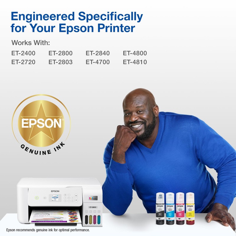 EPSON 522 EcoTank Ink Ultra-high Capacity Bottle Color Combo Pack