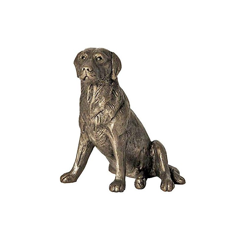 Nigel', Labrador Sitting, Cold Cast Bronze Sculpture by Bulgarian sculpture