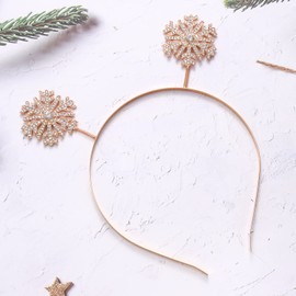 NVENF Christmas Headbands Festive Holiday Hairband for Women Xmas Tree Elk Snowflake Headbands Christmas Party Headwear Gifts