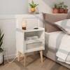 MMEOLUOOK Nightstand with Charging Station, Bedside Tables, End Table Side