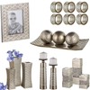 Creative Scents Dublin Silver Decorative Tray and Orbs Balls Set