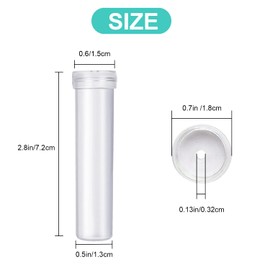 LznYi 100 Pack Floral Water Tubes, 2.83 inch Plastic Water Tubes for Floral Flower for Milkweed Stem Cuttings Arrangements Decoration (Clear)