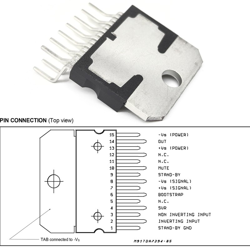 2-Pack TDA7294V & TDA7294 Audio Amplifier - 100W 40V AB