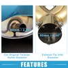 X AUTOHAUX Car Dual Exhaust Tip Heart Shaped Tail Pipe
