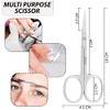 Tecto Professional Nail Scissors, Stainless Steel Manicure Scissors, Small Eyebrow,