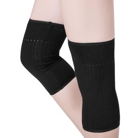 1 Pair Cashmere Knee Warmers for Women Men Winter Warm Knee Pads Non-Slip Knee Support Elastic Knee Pads for Football Dancing Yoga Indoor Sports Thermal Knee Compression Sleeves for Women Men