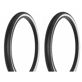 Two Bike tire 26 x 2 x 1-3/4 S7 Black/White Side Wall FR-120A. Bicycle tire,Bike Parts,Bicycle Parts