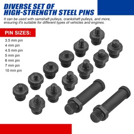 NYXOVA Variable Pin Spanner Wrench, 15Pc Adjustable Pin Spanner Wrench Kit, 1/2" Drive Ratchet Fan Clutch Pulley Holder