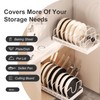 Pots and Pans Organizer Under Cabinet 2 Pack, Pull-Out Cabinet