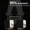 KEQIAOSUOCAI Pinch Pleated Blackout Curtains 90 Inch Long 2 Panels