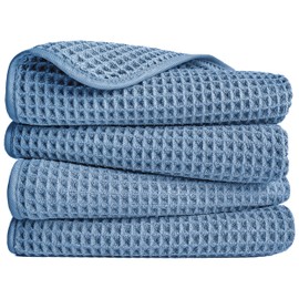 Polyte Toalla de Manos Microfibra Waffle Secado Rápido 430 gsm 40.6x76.2 cm